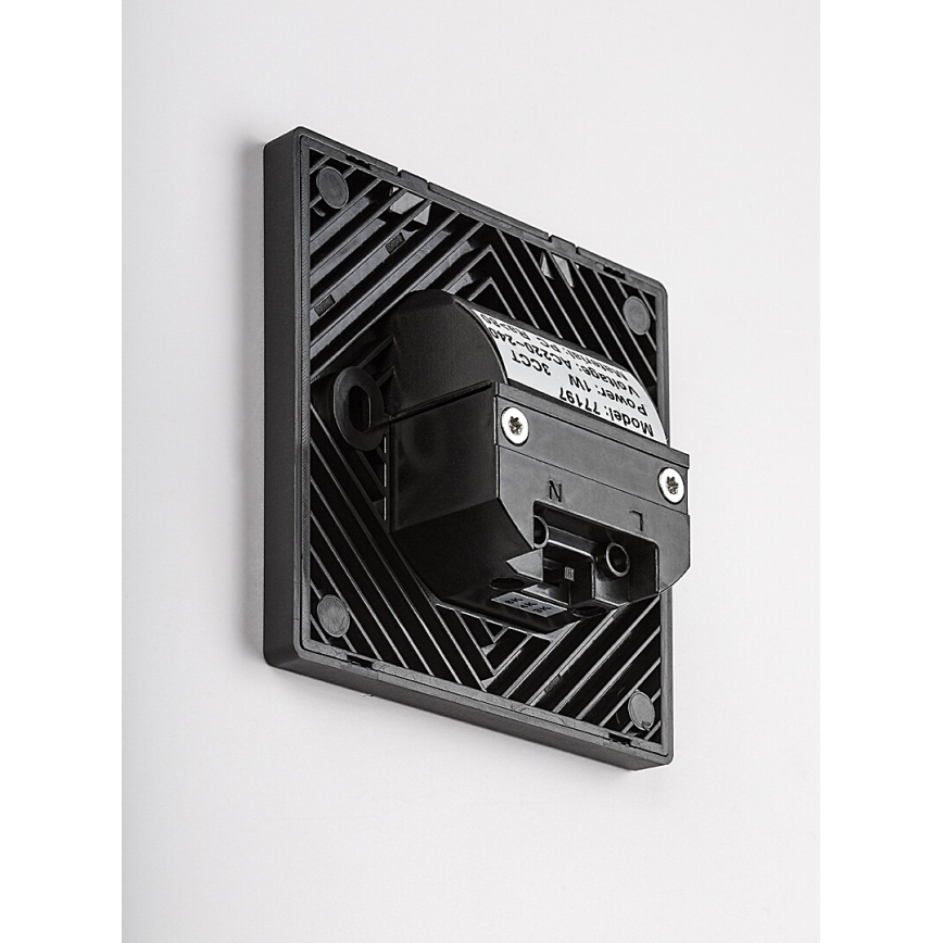 Rabalux - LED stopniščno svetilo z zaznavalom gibanja in mraka LED/1W/230V 3000/4500/6500K črna