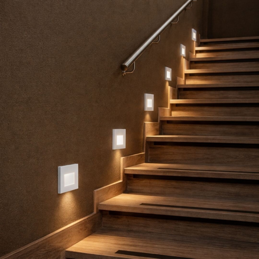 Rabalux - LED stopniščno svetilo s senzorjem gibanja in mraka LED/1W/230V 3000/4500/6500K bela