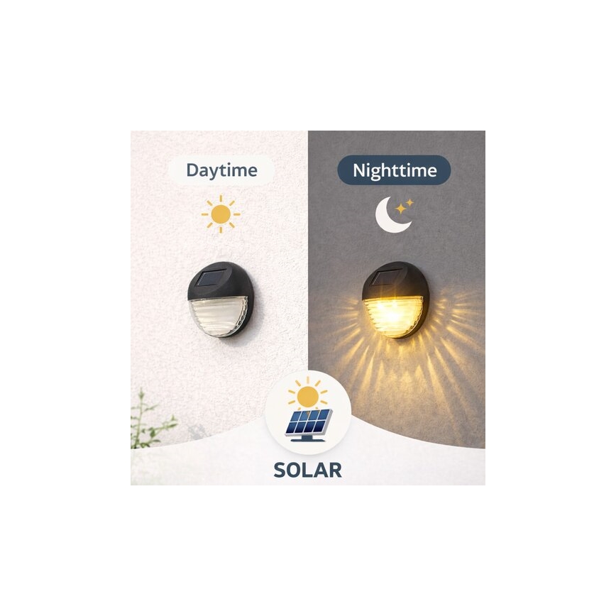 Rabalux - KOMPLET 2x LED sončna stenska svetilka LED/0,06W/1,2V 300 mAh IP44
