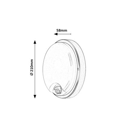Rabalux - LED zunanja stenska svetilka s senzorjem LED/18W/230V IP65 črna
