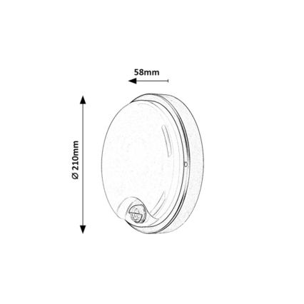 Rabalux - LED zunanja stenska svetilka s senzorjem LED/18W/230V IP65 bela