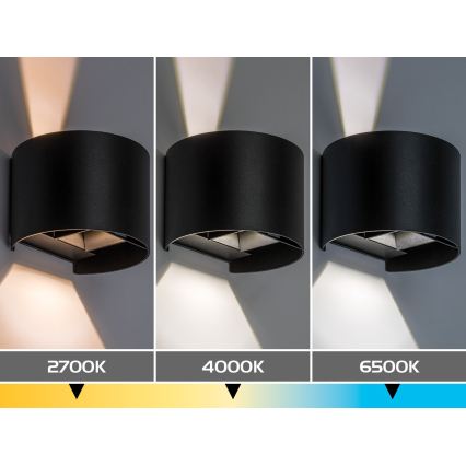 Rabalux - LED Zunanja stenska svetilka LED/5W/230V 2700/4000/6500K IP54 črna