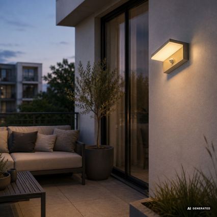 Rabalux - LED Zunanja stenska svetilka s senzorjem LED/9W/230V IP54 bež