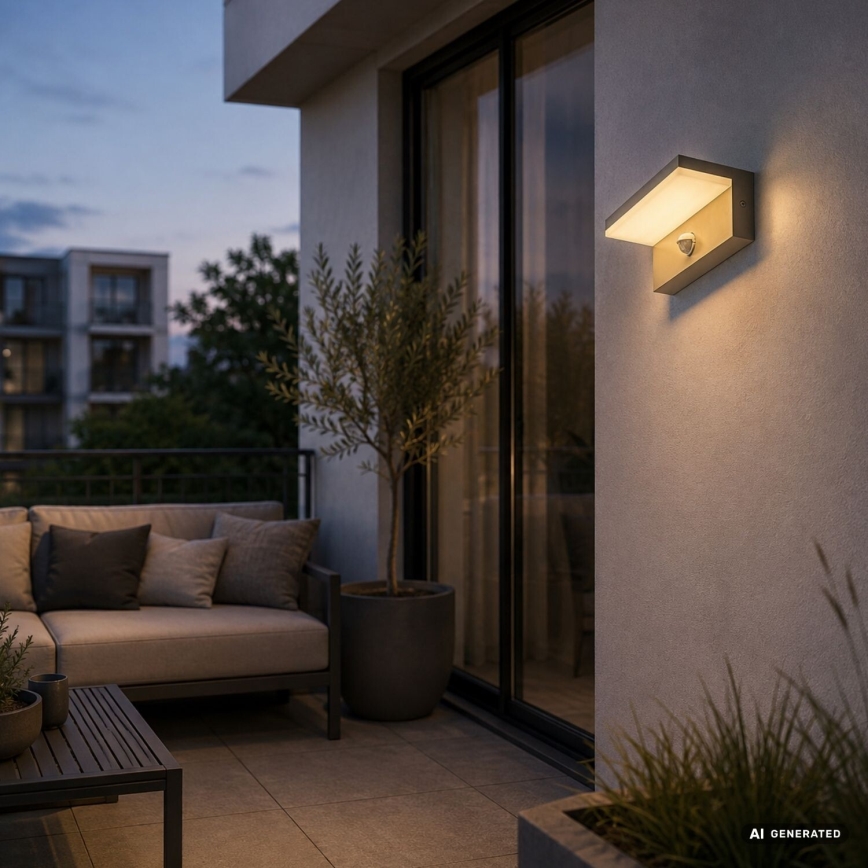 Rabalux - LED Zunanja stenska svetilka s senzorjem LED/9W/230V IP54 bež