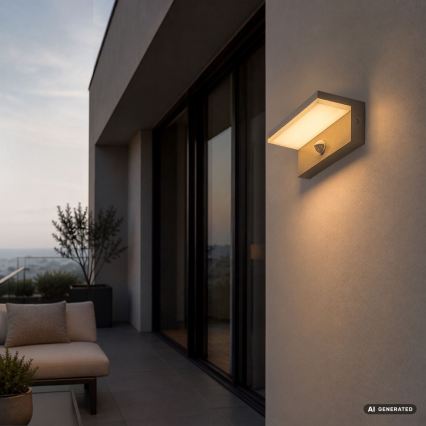 Rabalux - LED Zunanja stenska svetilka s senzorjem LED/9W/230V IP54 bež