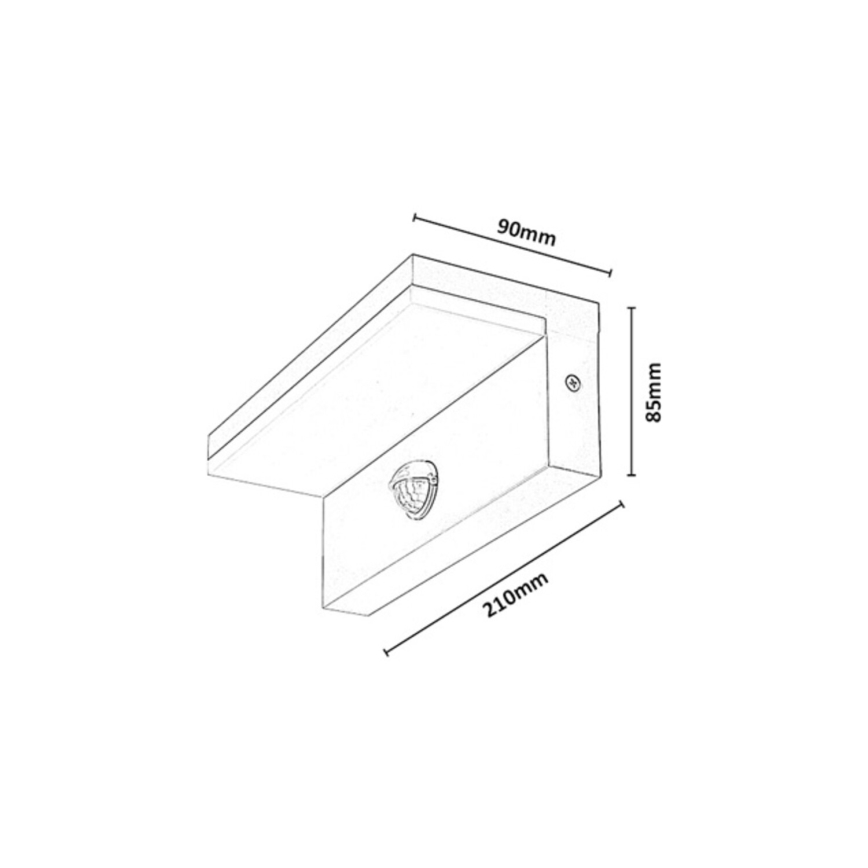 Rabalux - LED Zunanja stenska svetilka s senzorjem LED/9W/230V IP54 bež