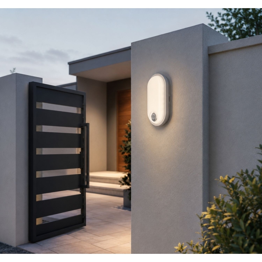Rabalux - LED Zunanja stropna svetilka s senzorjem LED/15W/230V IP65 bela
