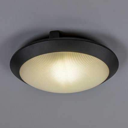 Rabalux - Zunanja stropna svetilka 1xE27/9W/230V IP65 premer 30 cm črna