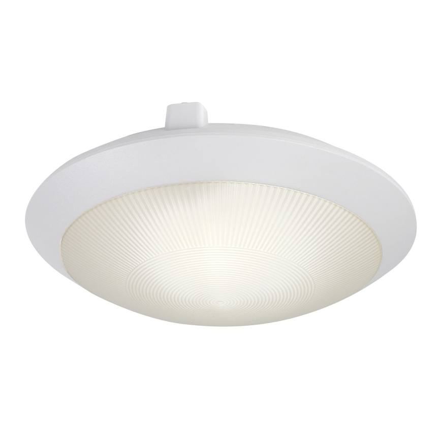 Rabalux - Zunanja stropna svetilka s senzorjem gibanja 1xE27/9W/230V IP65 premer 30 cm bela