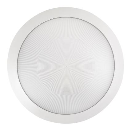 Rabalux - Zunanja stropna svetilka s senzorjem gibanja 1xE27/9W/230V IP65 premer 30 cm bela