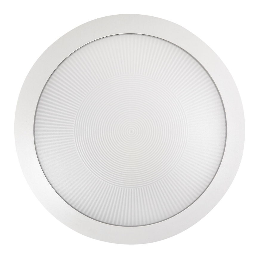 Rabalux - Zunanja stropna svetilka s senzorjem gibanja 1xE27/9W/230V IP65 premer 30 cm bela