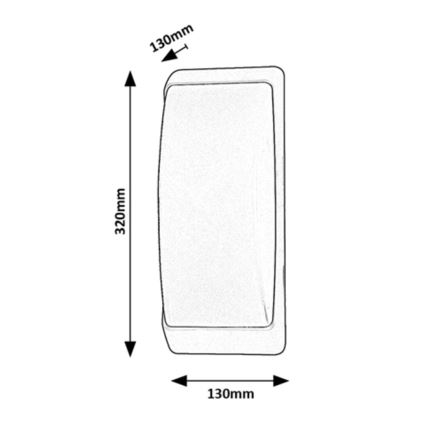 Rabalux - Zunanja stenska svetilka 1xE27/12W/230V IP65