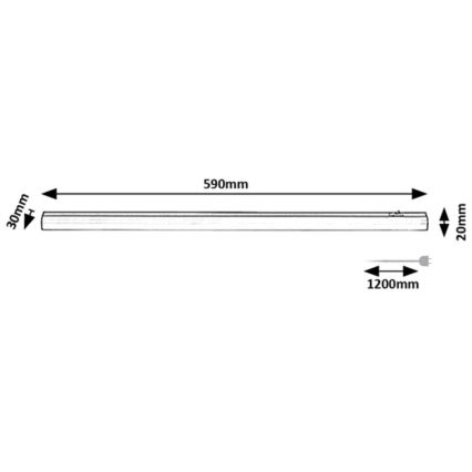 Rabalux - LED Podelementna svetilka LED/9W/230V 4000K 59 cm