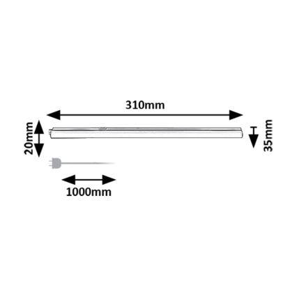 Rabalux - LED Podelementna svetilka LED/4W/230V 3000/4000K črna