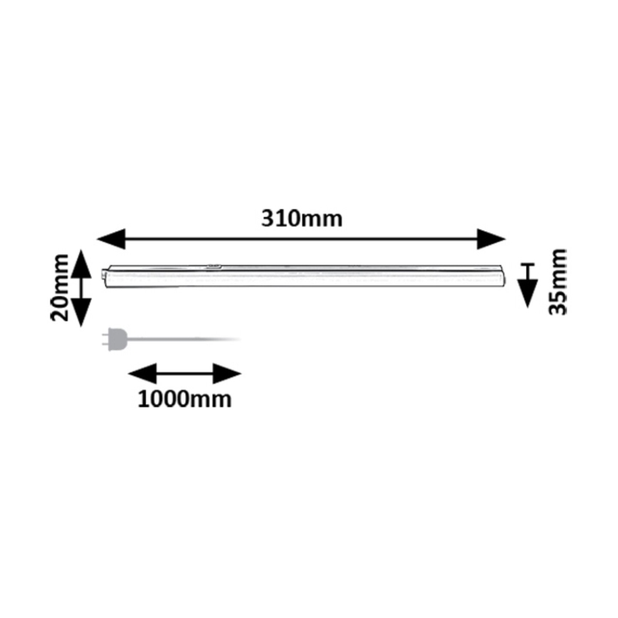 Rabalux - LED Podelementna svetilka LED/4W/230V 3000/4000K črna