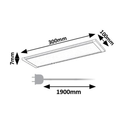 Rabalux - LED Podelementna svetilka s senzorjem LED/6W/230V