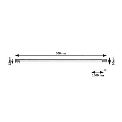 Rabalux - LED Kuhinjska kabinetna svetilka s senzorjem LED/8W/230V 3000K 50 cm