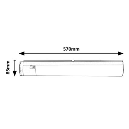 Rabalux - LED Podelementna svetilka z vtičnico LED/17W/230V 4000K bela 57 cm