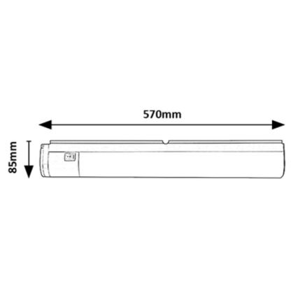 Rabalux - LED Podelementna svetilka z vtičnico LED/17W/230V 4000K črna 57 cm