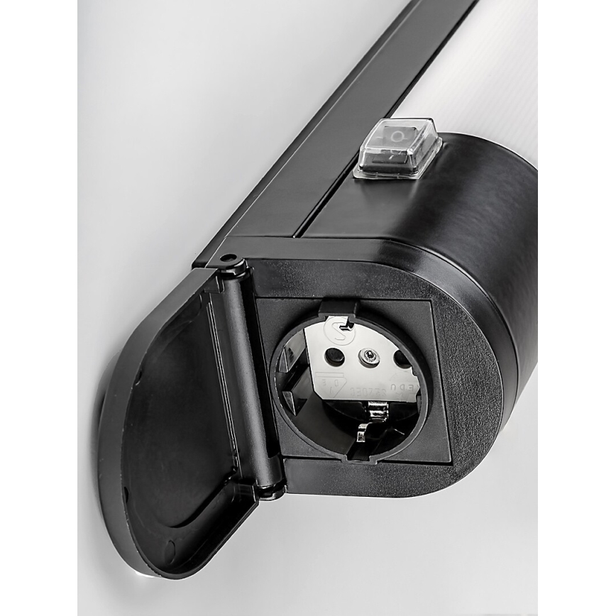 Rabalux - LED Podelementna svetilka z vtičnico LED/20W/230V 4000K IP44 črna 87 cm