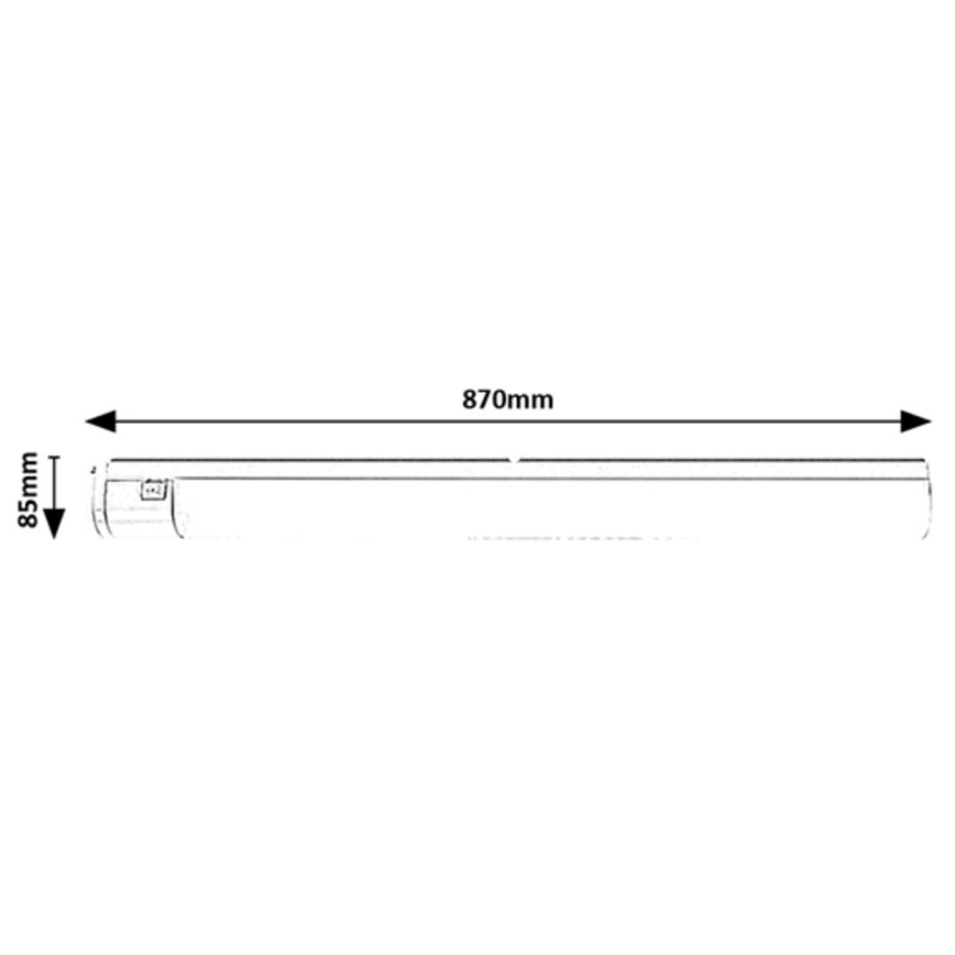 Rabalux - LED Podelementna svetilka z vtičnico LED/20W/230V 4000K IP44 črna 87 cm