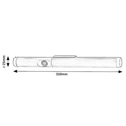 Rabalux - LED Podelementna svetilka s senzorjem LED/3W/3,7V 4000K 1800 mAh