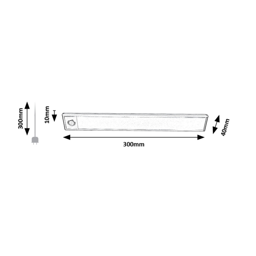 Rabalux - LED Podelementna polnilna svetilka s senzorjem IVANNA LED/2W/3,7V 4000K