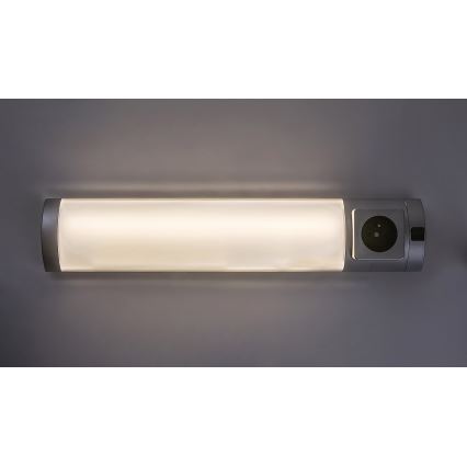 Rabalux - LED Podelementna svetilka z vtičnico LED/5W/230V 4000K 45 cm srebrna