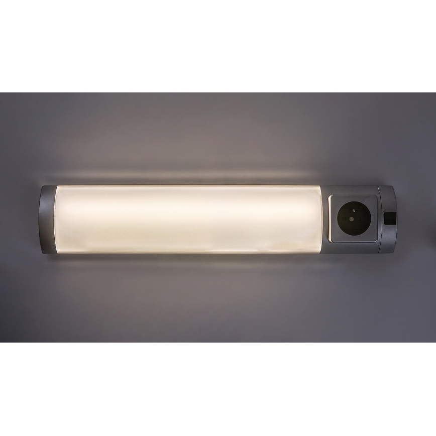 Rabalux - LED Podelementna svetilka z vtičnico LED/5W/230V 4000K 45 cm srebrna