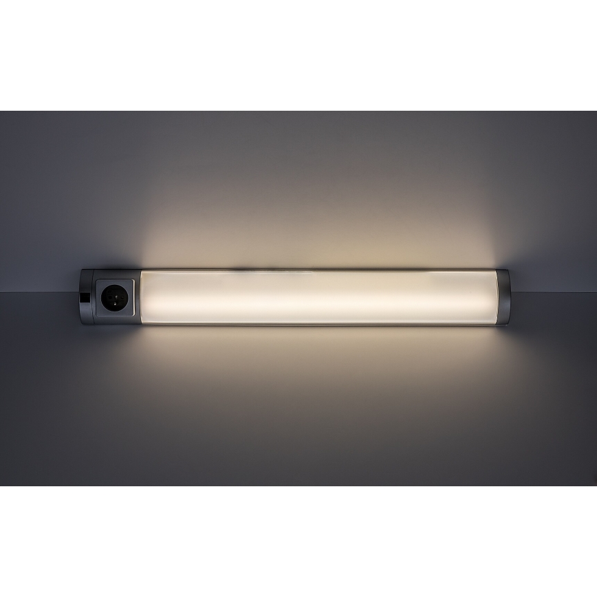 Rabalux - LED Podelementna svetilka z vtičnico LED/8W/230V 4000K 68 cm srebrna