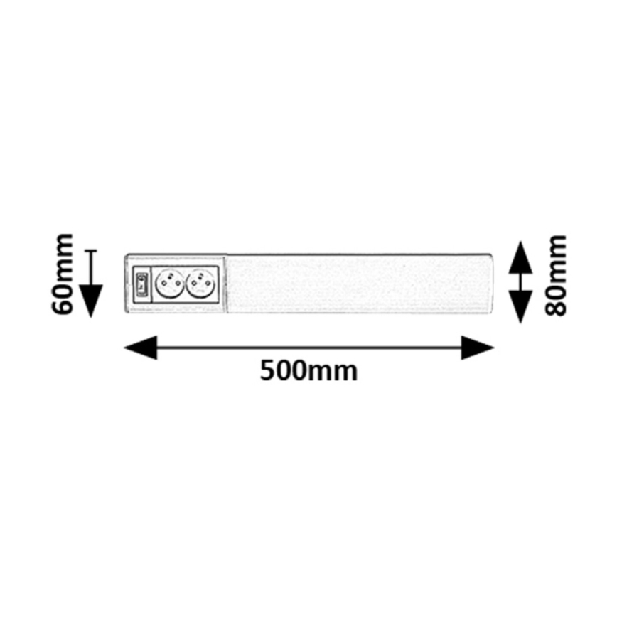 Rabalux - LED Podelementna svetilka z vtičnicami LED/10W/230V 4000K 50 cm bela