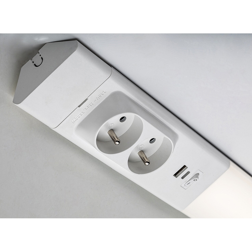 Rabalux - LED Podelementna svetilka z vtičnicami LED/18W/230V 4000K 60 cm bela