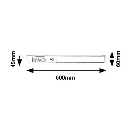 Rabalux - LED Podelementna svetilka z vtičnicami LED/18W/230V 4000K 60 cm bela