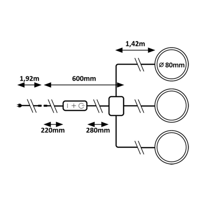 Rabalux - KOMPLET 3x LED osvetlitve za omaro s možnostjo zatemnitve LED/1W/230V 4000K