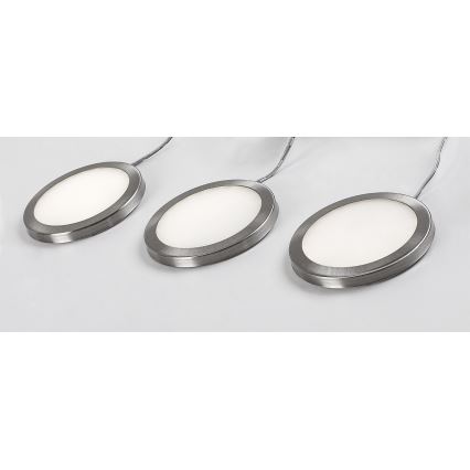 Rabalux - SET 3x LED Zatemnitvena kabinetna razsvetljava 3xLED/1W/230V 4000K