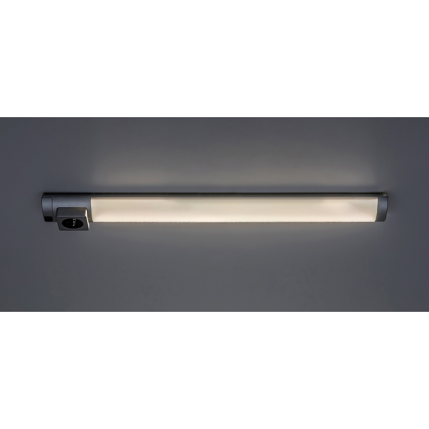 Rabalux - LED Podelementna svetilka z vtičnico LED/8W/230V 4000K 68 cm mat krom