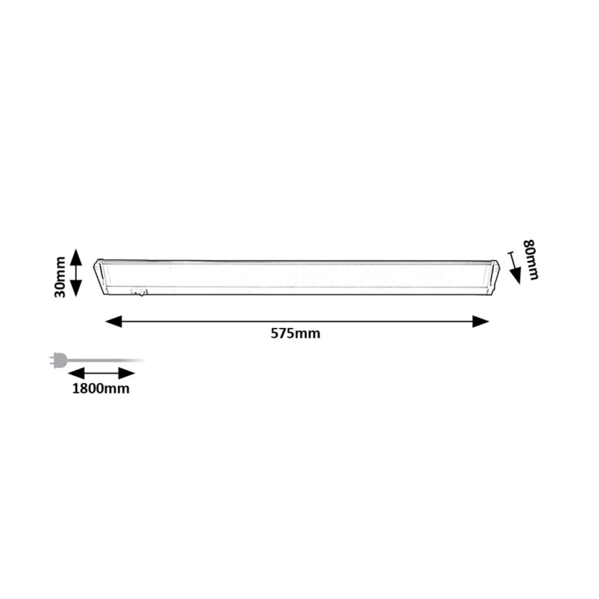 Rabalux - LED Podelementna svetilka LED/10W/230V 4000K 57 cm bela