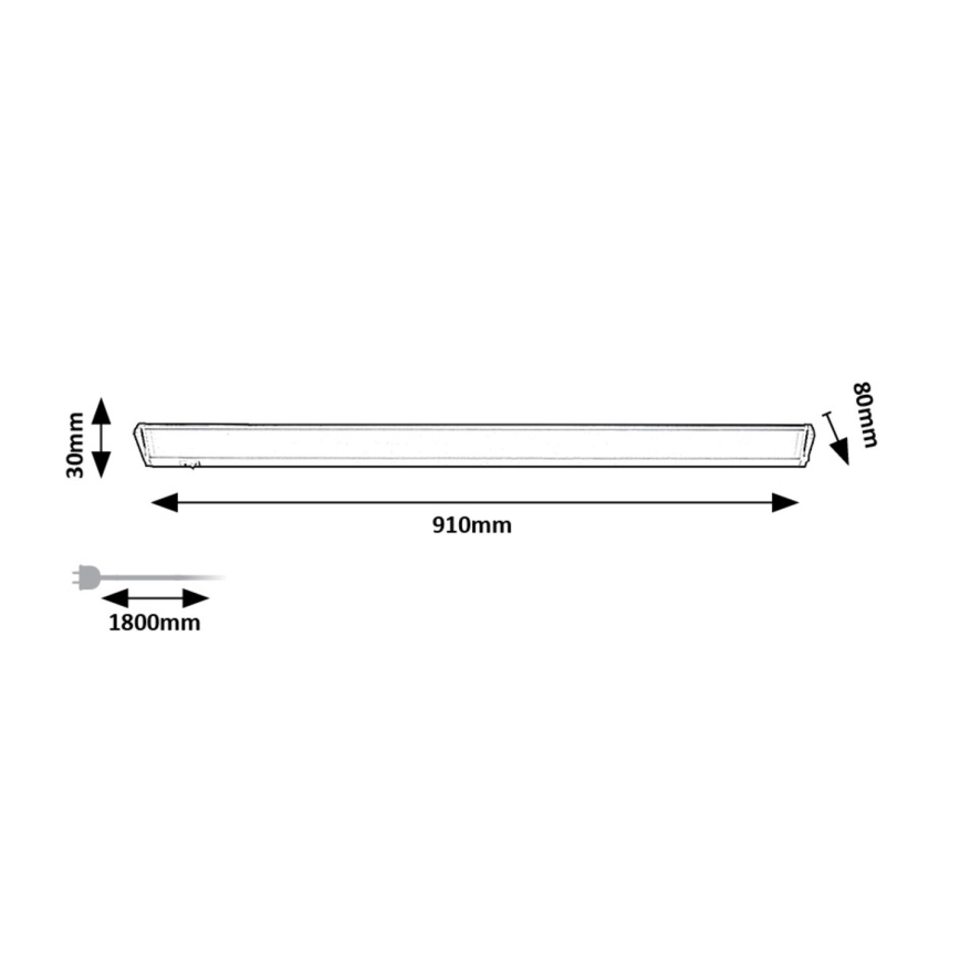 Rabalux - LED Podelementna svetilka LED/15W/230V 4000K 91 cm mat krom
