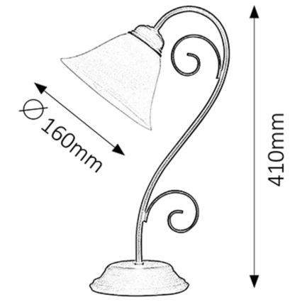 Rabalux 7812 - Namizna svetilka ATHEN 1xE14/40W/230V