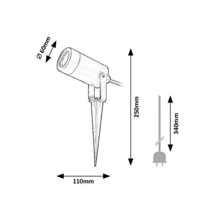 Rabalux - Zunanja svetilka 1xGU10/4W/230V IP65