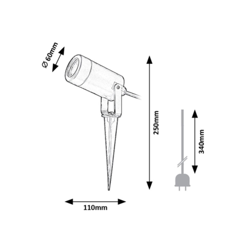 Rabalux - Zunanja svetilka 1xGU10/4W/230V IP65