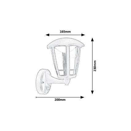 Rabalux - LED Zunanja stenska svetilka s senzorjem LED/8W/230V 500lm 3000K IP44