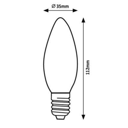 Rabalux - LED Žarnica C35 E14/2W/230V 3000K Energy class A