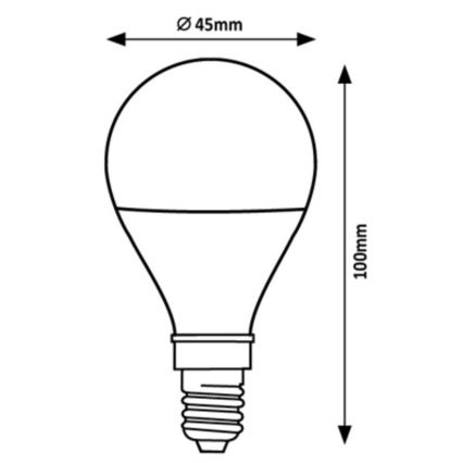 Rabalux - LED Žarnica G45 E14/2W/230V 4000K Energy class A