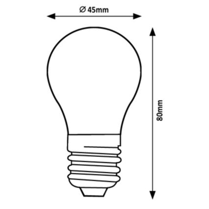 Rabalux - LED Žarnica G45 E27/2W/230V 3000K Energy class A