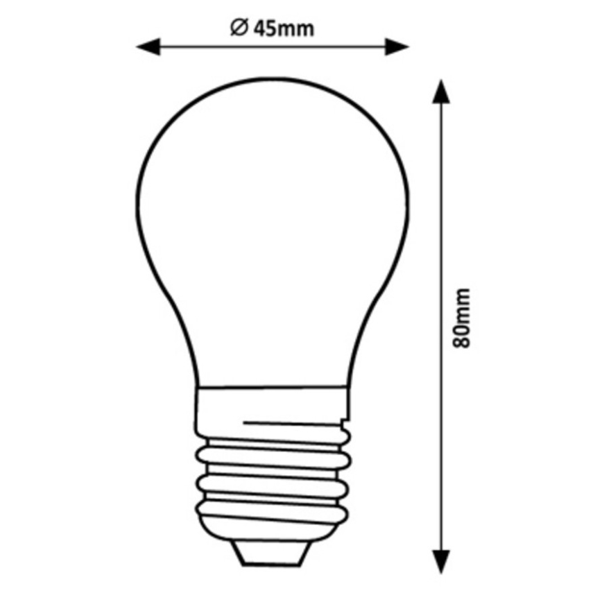 Rabalux - LED Žarnica G45 E27/2W/230V 3000K Energy class A