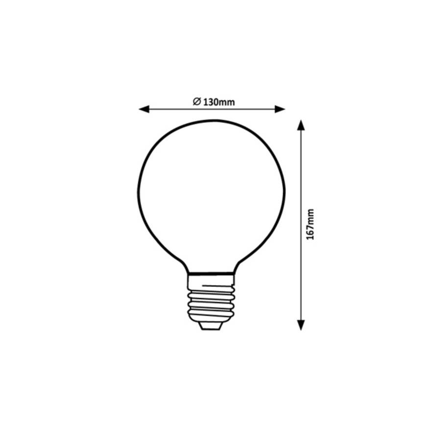 Rabalux - LED Okrasna žarnica G125 E27/3W/230V 1800K