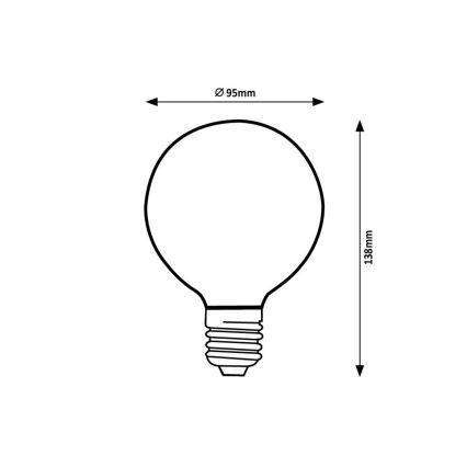 Rabalux - LED Žarnica FILAMENT G95 E27/7W/230V 4000K