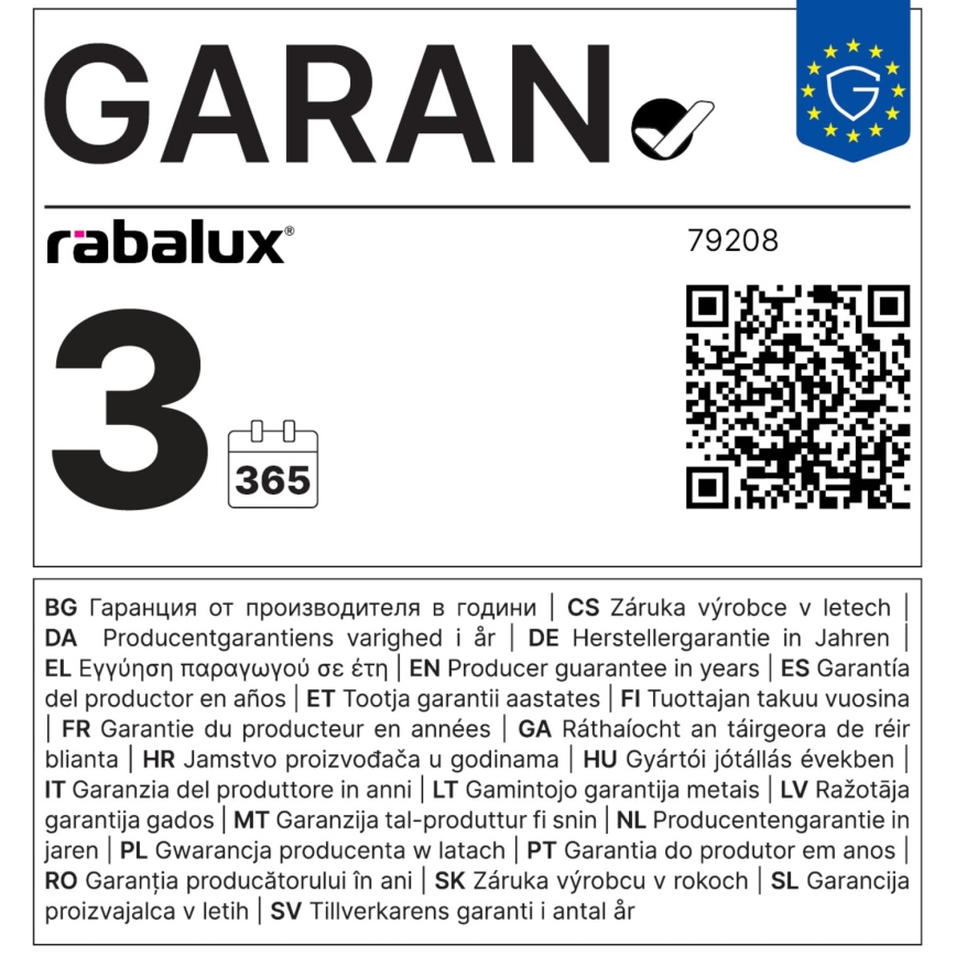 Rabalux - LED žarnica FILAMENT CF35 E14/6W/230V 3000K