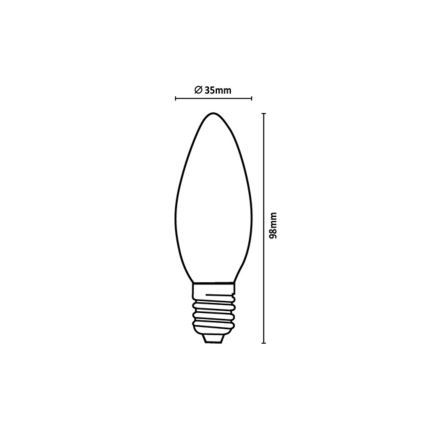 Rabalux - LED Žarnica FILAMENT C35 E14/4W/230V 4000K